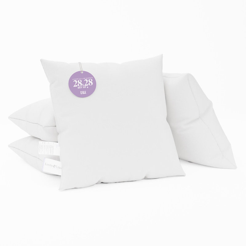 Looms & Linens Boudoir Lumbar Pillow Insert for Back Support, 12"H x 20"W