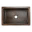 33" Hammered Copper Apron Front Single Basin Kitchen Sink w/ Fleur De Lis