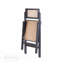 Chaise de salle à manger Pullman en canne noire et naturelle - ensemble de 2-119784046