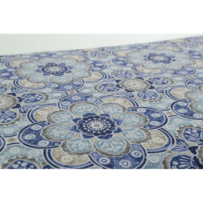 Blue and Gray Rectangular Outdoor Throw Pillow Set