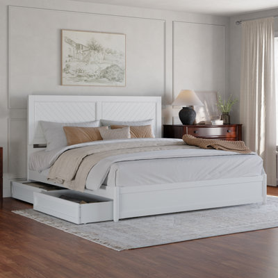 Daizia Lift Up Storage Platform Bed with Winback Headboard