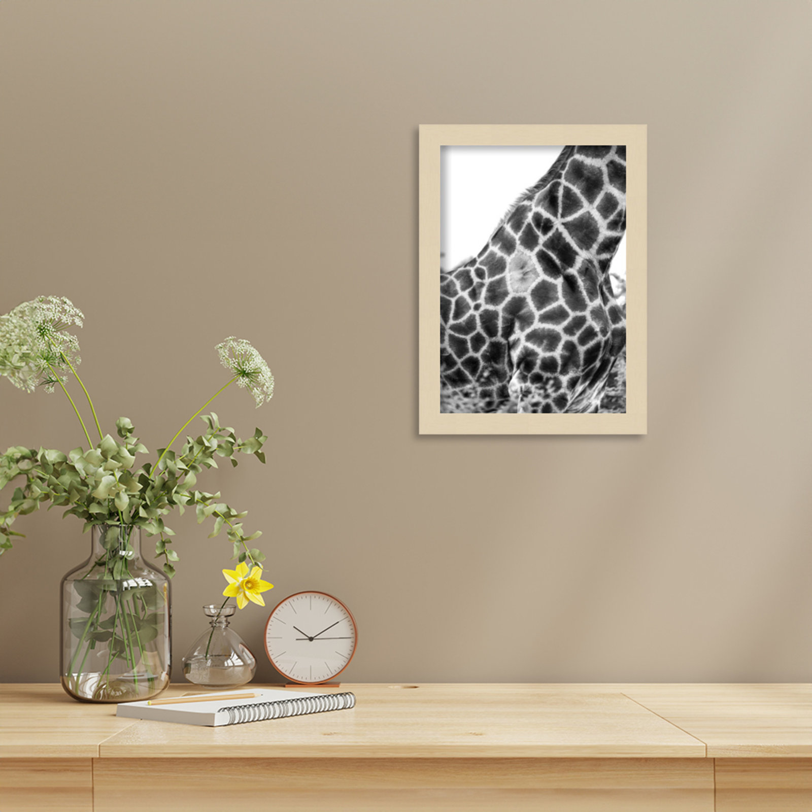 Rochellt "Super Safari No. 3 Giraffe" Print, Brown, 13" H x 10" W
