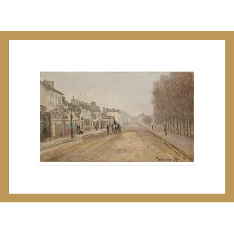 «Boulevard Héloise Argenteuil» par Claude Monet, impression giclée sur cadre, H 12,24 po x l 16,75 po