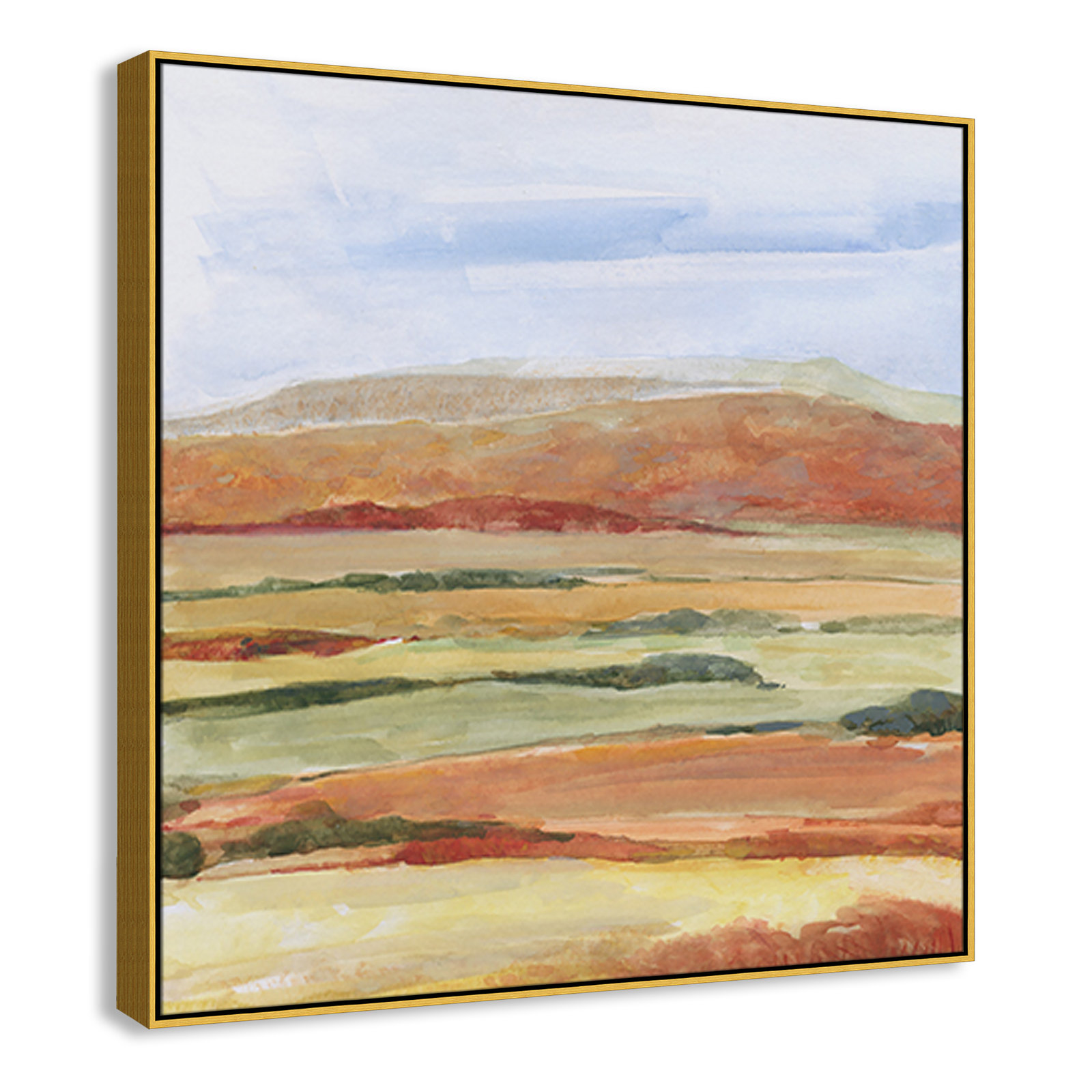 Damali "Sedona Magic" Print by Sally Swatland, 46.5" H x 46.5" W x 2" D, Gold