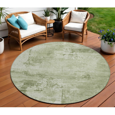 Tapis rond 8 po Olive Green