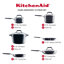 KitchenAid Hard Anodized Nonstick Cookware Pots and Pans Set, 10 Piece, Onyx Black