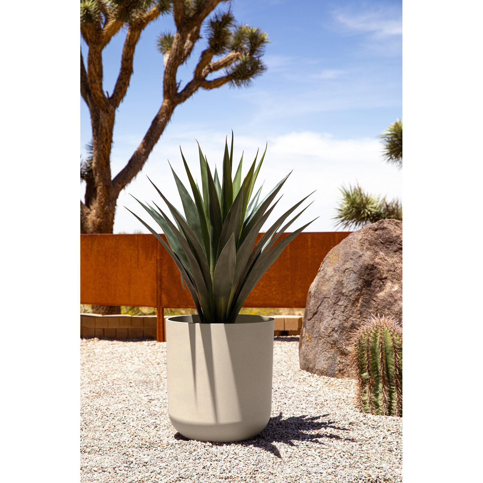 Mason Series Kona Planter, 1, 19.75" H x 18.5" W x 18.5" D, Sand