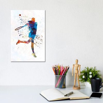 Woman Tennis Player 03 by Paul Rommer - Painting on Canvas
