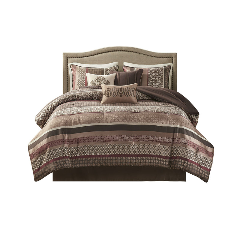 Reversible Polyester Comforter Set with 3M Scotchgard & Antimicrobial Treatment, Machine Washable & OEKO-TEX Certified, Red