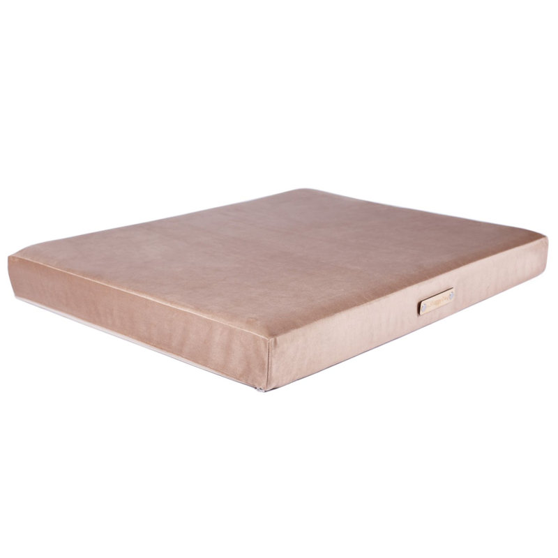 Orthopedic Polyester Pet Bed, Beige, 11cm H x 95cm W x 75cm D