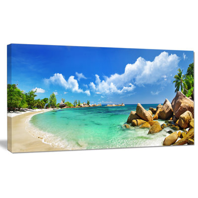 « seychelles îles panorama », reproduction de photo sur toile tendue