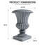 Pot à fleurs antique avec piédestal, pot en argile MgO en béton léger avec drainage, pot de fleur rustique à porte française-1103649530