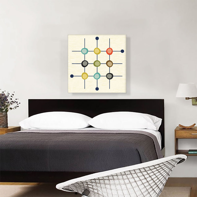 «Mid-Century Modern Connect the Egg Yolks», reproduction d'art sur toile tendue, H 26 po x l 26 po x P 1,5 po