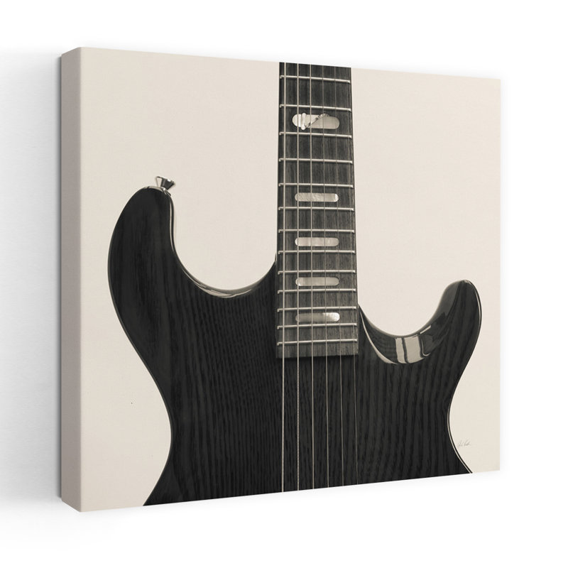 Guitare IV, art contemporain abstrait, H 32 po x l 32 po