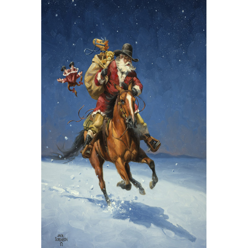 Midnight Rider by Jack Sorenson - Painting on Canvas, 76 cm H x 51 cm W, Wrapped Canvas