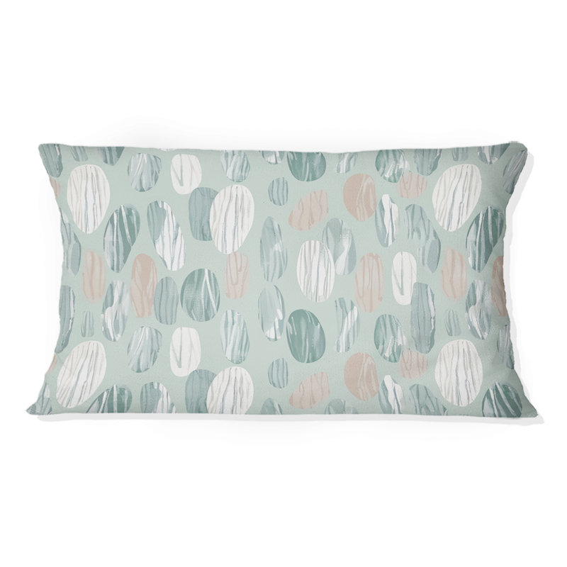 Blue Boho Circles - Coussin lombaire Boho