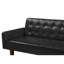 Canapé-lit en cuir synthétique convertible 74,4 po, noir-1350324945