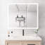 Armoire à pharmacie 3630 pouces à DEL - avec miroir, lumières, gradateur, temps et température, 2 prises de courant, double porte, couleur argent, thermolaqué, montage en surface, armoire à lumières miroir de conception américaine