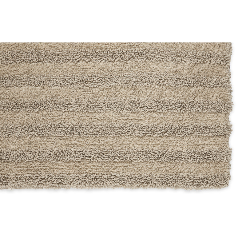 Genieve Cotton Blend Bath Rug, Linen