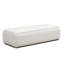 Confortable repose-pieds beige granuleux de 52 pouces au look distinctif du tissu texturé, polyvalent comme siège ou siège relaxant, confortable et solide pour la décoration intérieure en pouces, design, fonction, siège, construction