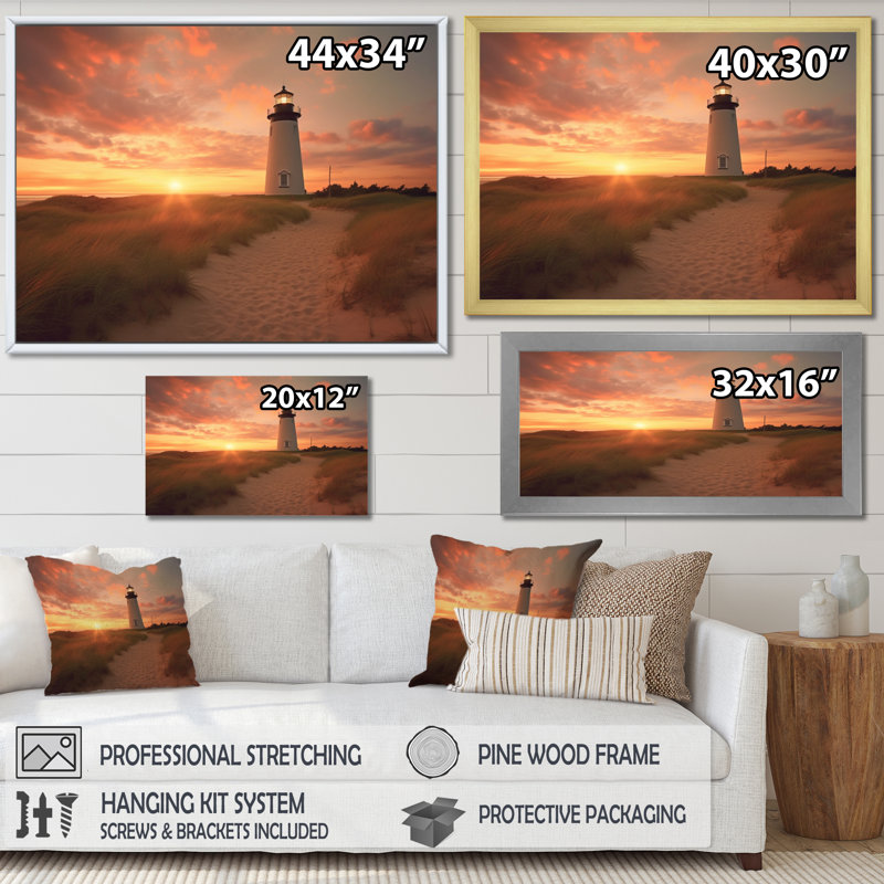 Coucher de soleil sur le Delaware, impression sur toile, H 12 po x l 20 po x P 1 po, Cadre flottant doré