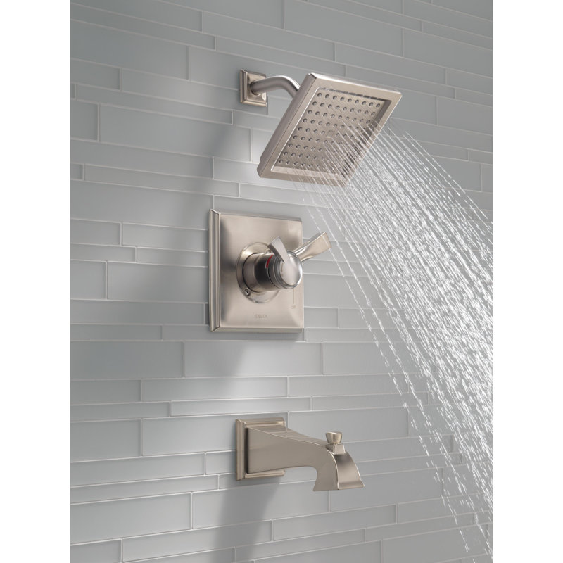 Dryden Tub and Shower Faucet with H2Okinetic Technology, Brilliance Stainless