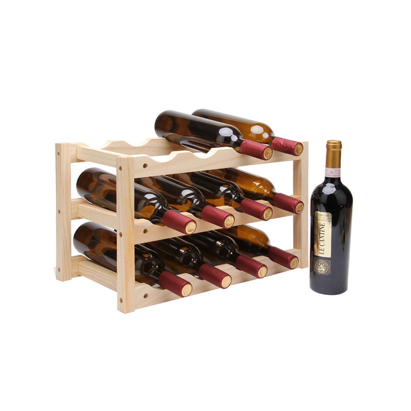 Schmitt Tabletop Wine Bottle Rack in Beige
