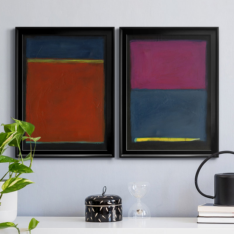Contemplation I, reproduction encadrée de qualité supérieure - prête à être accrochée, H 36,5 po x l 53 po x P 1 po, Noir