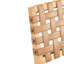 Ensemble de 4 tabourets de bar à dossier tissé moderne en sergé avec structure en bois d'hévéa naturel et revêtement en polyuréthane