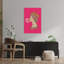 «Pink Bubble Queen Elegant Modern Playful Portrait», art mural-129092007