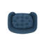 Lit pour chien bleu marine avec style Mid-Century moderne, coussin et pieds en bois de bouleau, lit de style assemblage, bleu, digne de confiance requis