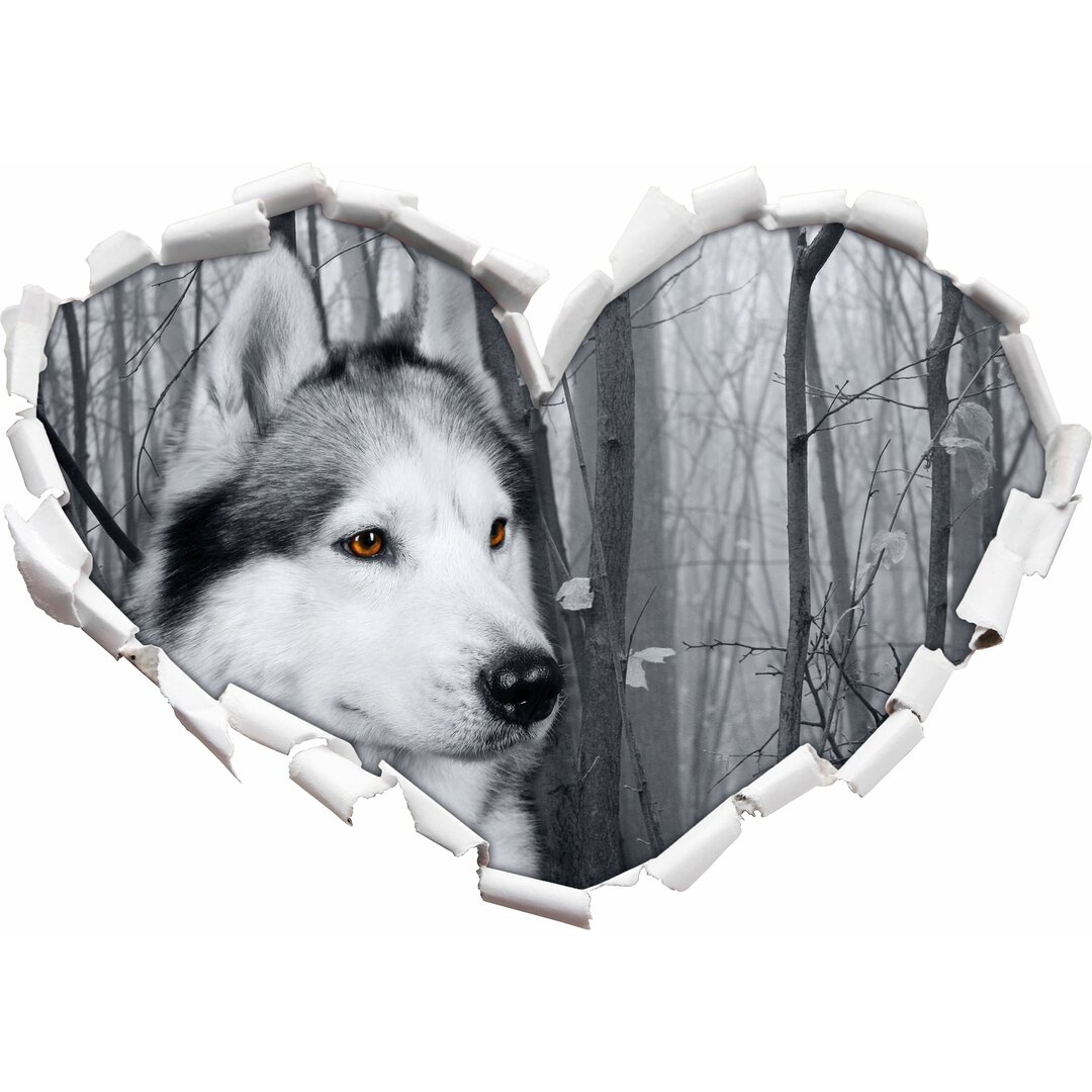 Wandtattoo Wachsamer Husky