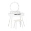 Ensemble coiffeuse avec tabouret et miroir Sikeston-2007122212
