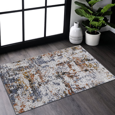 Tapis tissé 2 x 3 et / bleu marine, pour bureau à domicile, installation professionnelle, teinture, non-perte de poils, aspect formel et professionnel,