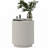 HOMCOM Round Side Table, Weight Accent Table With Terrazzo Finish, End Table With 4 Adjustable Feet  Indoor, Outdoor, Cream