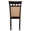 De 2 chaises rembourrées beiges, aspect cappuccino sophistiqué pour la finition de la salle à manger, sièges élégants