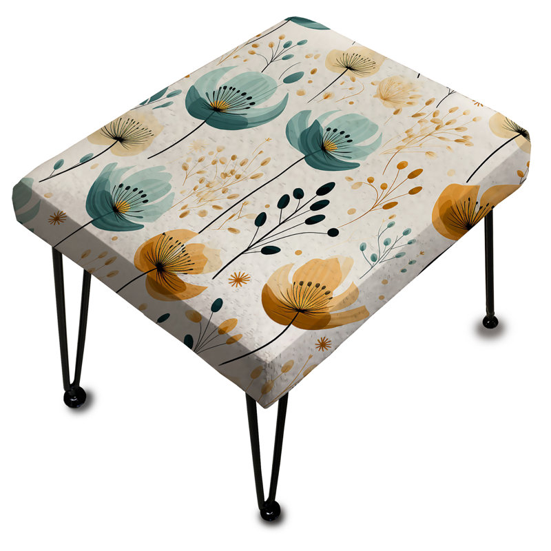 Saling - Floral Rectangle Ottoman