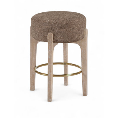 Tabouret de comptoir rembourré en tissu Maud