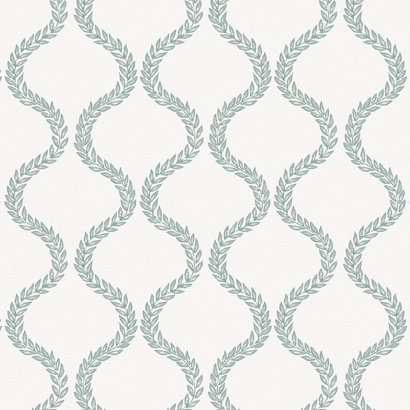 Laurel Leaf Trellis Mist Wallpaper, Laurel Leaf Trellis Mist Wallpaper