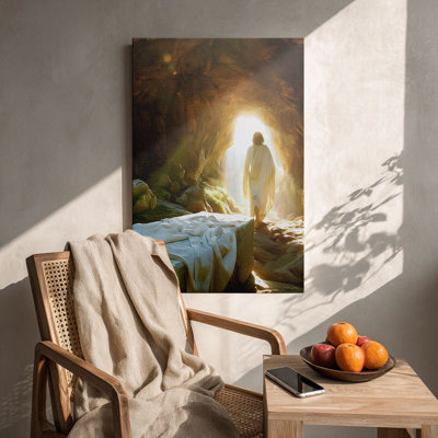 Spiritual Jesus Resurrection Empty Tomb Canvas Print - Spiritual Studio