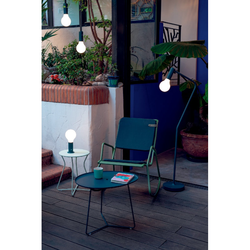Cocotte Outdoor Round Side Table, Acapulco Blue