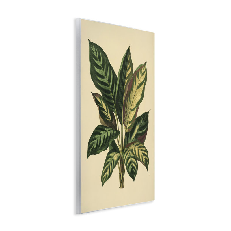 Plaque murale feuilles tropicales feuilles vertes, design par Petal Prints Design, H 15 po x l 10 po