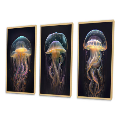 «Jellyfish», 3 pièces sur toile