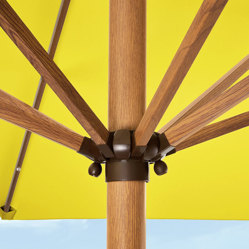 Parasol carré solaire à DEL pour terrasse, Yellow