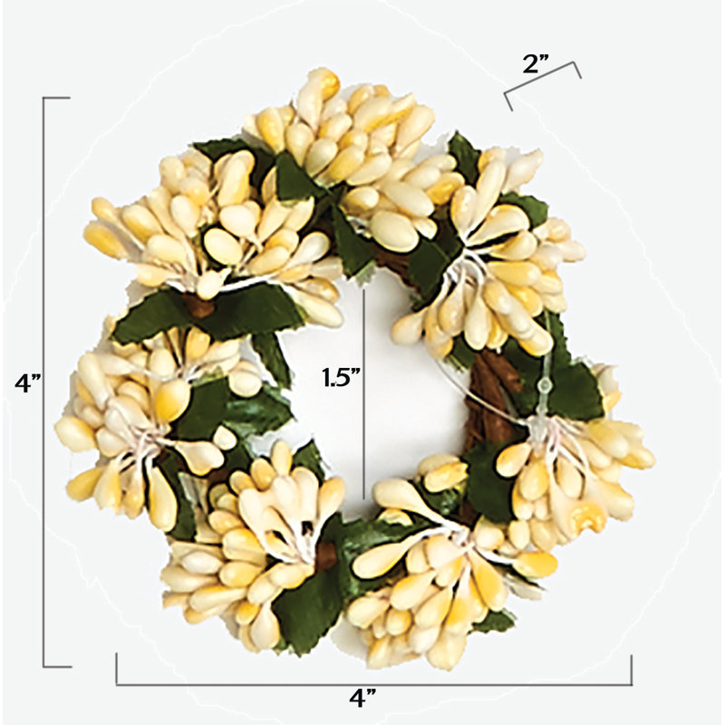 Anneau de chandelle de 1,5 po de diamètre artificiel