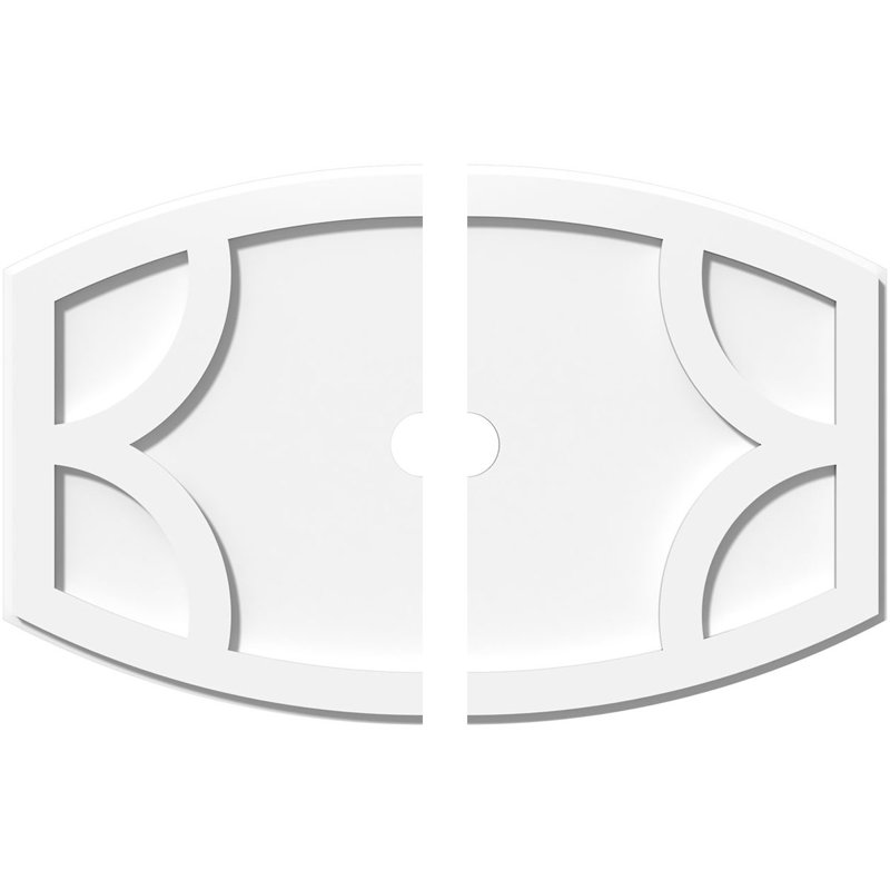 Médaillon de plafond contemporain en PVC de qualité architecturale Kailey, H 17,375 po x l 26 po x P 1 po