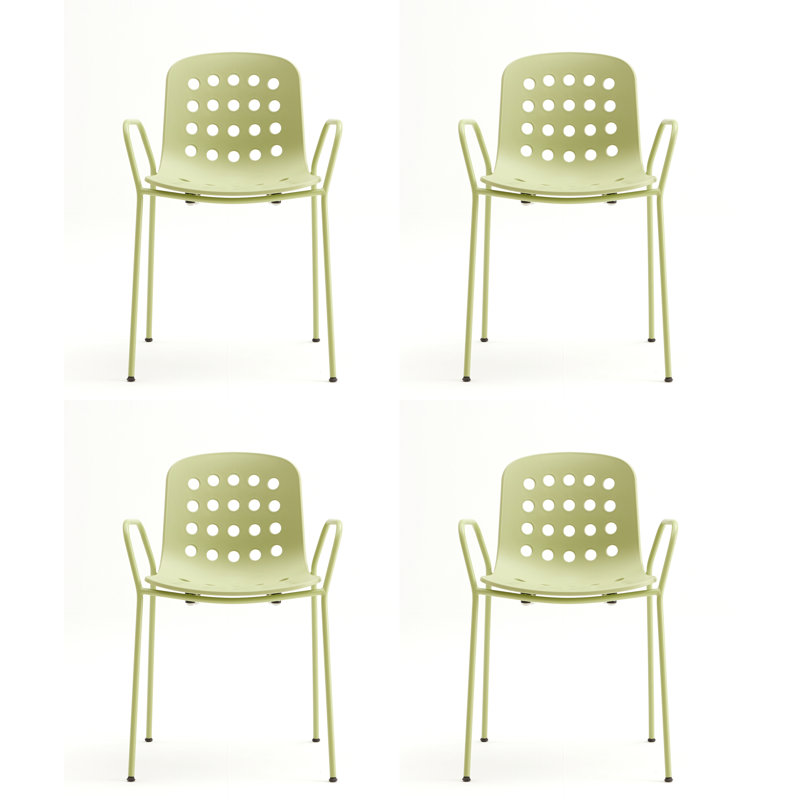 Holi Perforated Armchair, Olive Gray