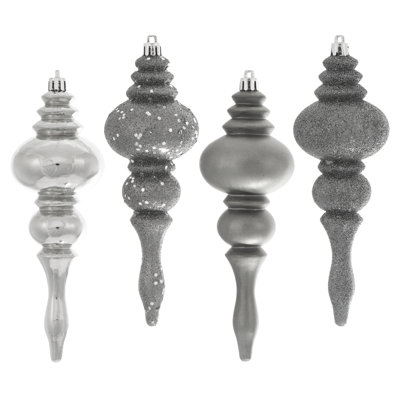 7" 4-Finish Finial Ornament
