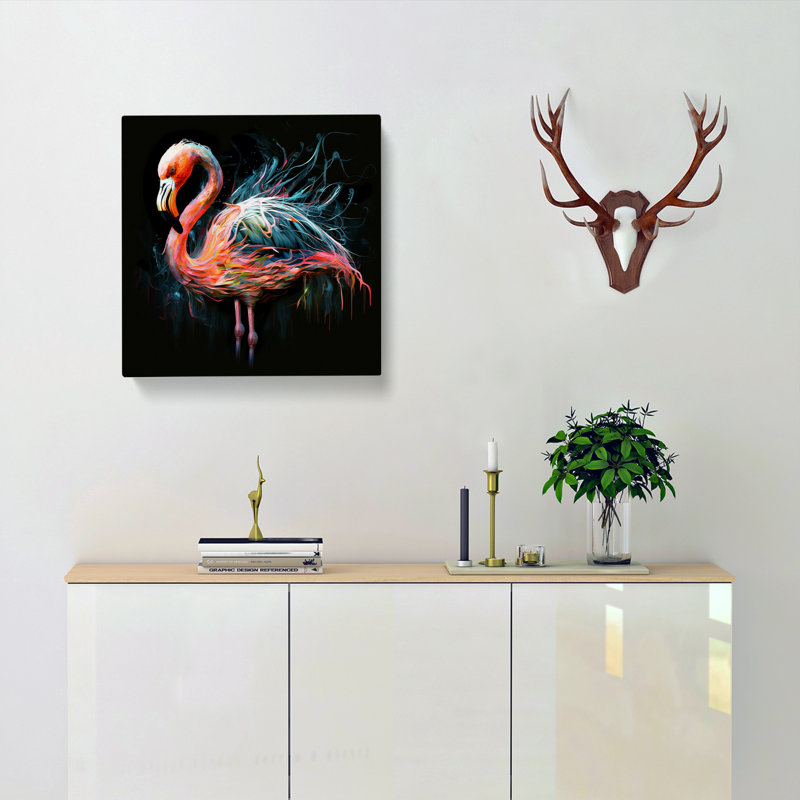 Flamingo Gestural Art - Print