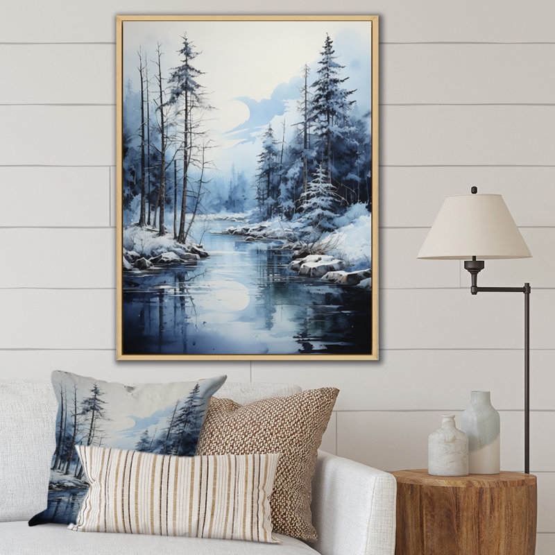 Baylyn Alaska Frozen Reflections II sur impression sur toile, H 32 po x l 16 po x P 1 po, Cadre naturel flottant